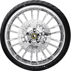 Coastal Moto Atlantic Front Wheel - Chrome (21") | Rotors (11.8") | Dunlop Tire (130/60B21) - 0335-0014  PKG-ATL213CH-ABST